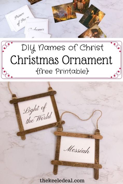 Christmas Crafts Christian, Christmas Crafts Jesus, Names Of Christ Ornaments, Names Of Jesus Ornaments, Diy Names, Jesus Christmas Crafts, Jesus Ornaments, Christian Christmas Crafts, Ornaments Diy Kids