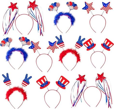 Amazon.com: Moon Boat 10PCS Patriotic Head Boppers Headband - Star Uncle Sam Hat Balloons- Fourth 4th of July Party Accessories Favors Decorations : Toys & Games Head Boppers, Moon Boat, Uncle Sam Hat, Patriotic Headband, 2 Balloon, America Party, Hat Headband, Mini Hat, Patriotic Stars