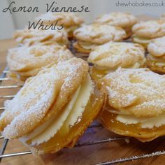 Lemon Viennese Whirls - She Who Bakes Biscuits For Tea, Viennese Biscuits, Viennese Whirls, Mary Berry Recipe, Tea Cookies, British Baking, Lemon Recipes, Biscuit Recipe, Cookie Desserts