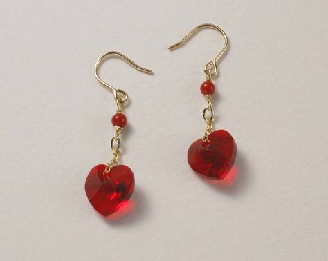 Lovecore sideblog ♡ I follow/reply from @spicytoast Heart Earrings Aesthetic, Anting Manik, Red Heart Earrings, Earrings Aesthetic, Red Aesthetic, Jewelry Inspo, Fun Earrings, Mode Vintage, Pretty Jewellery