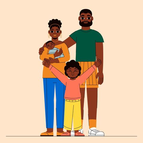 Black Family Illustration, Farmers Day, African American Family, Black Family, Family Picnic, Family Project, Family Illustration, Black Families, Ap Art