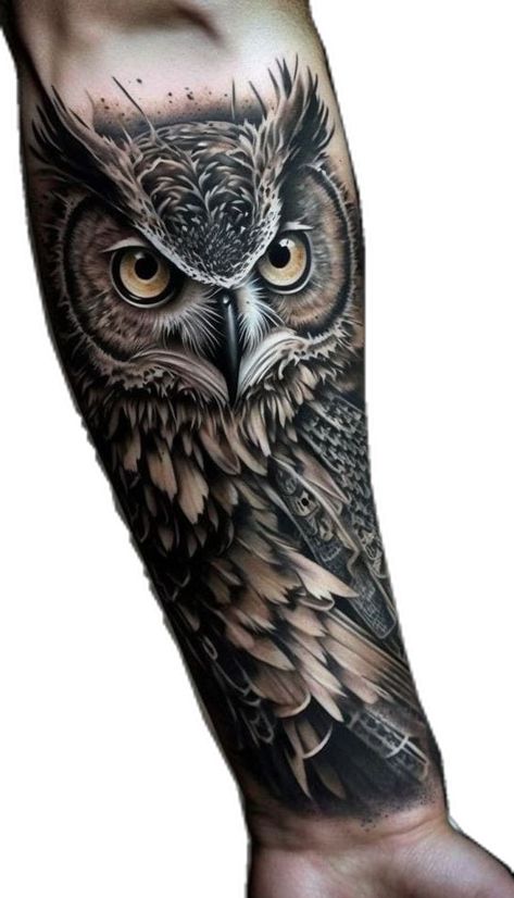 Small Tattoos For Guys Arm, Owl Forearm Tattoo, Mens Owl Tattoo, Wrist Henna Designs, Kids Henna Designs, Nautical Tattoo Sleeve, Leg Henna Designs, Henna Designs Leg, Kids Henna