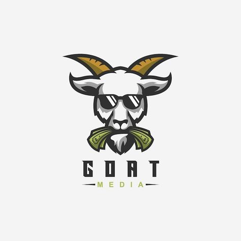 Goat Logo Design, Joker Cartoon, Sheep Logo, Goat Logo, Logo Generator, Goat Art, Business Branding Inspiration, Logo Animal, Pencak Silat