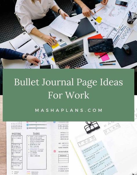 Bullet Journal Project Tracker, Work Journal Ideas Layout, Work Journal Layout, Work Schedule Bullet Journal, Bullet Journal Ideas For Work, Bullet Journal Meeting Notes, Work Journal Ideas, Work Planner Ideas, Work Bullet Journal