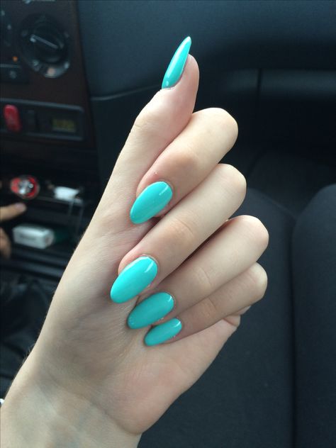 Tiffany And Co Inspired Nails, Turqoise Nails Gel, Tiffany Blue Nails, Tiffany Nails, Fun Nail Colors, Sns Nails, Enamels, Nail Games, Long Acrylic Nails