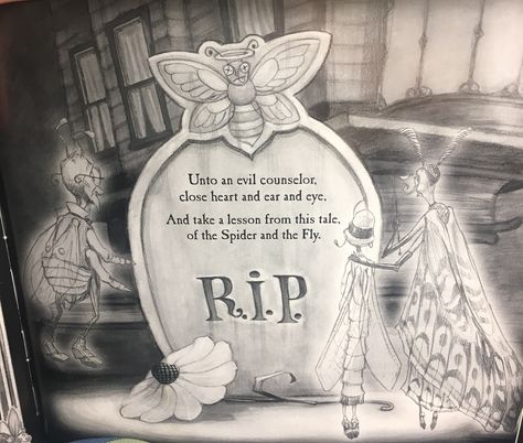 Sadly, the Fly fell victim to the Spider's trap. The Spider And The Fly, Spider And The Fly, Fly Drawing, The Spider, The Fly, Children's Books, Childrens Books, Abstract Art, Take That