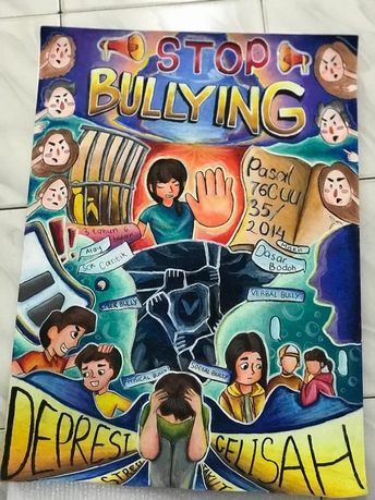 Poster Making On Social Issues, Say No To Bully Poster Drawing, School Poster Drawing, Poster About Bully, Anti Bully Posters Ideas Drawing, Stop Bulling Posters Drawing, E Poster Ideas, Poster Perundungan Sekolah, Posters On Social Issues