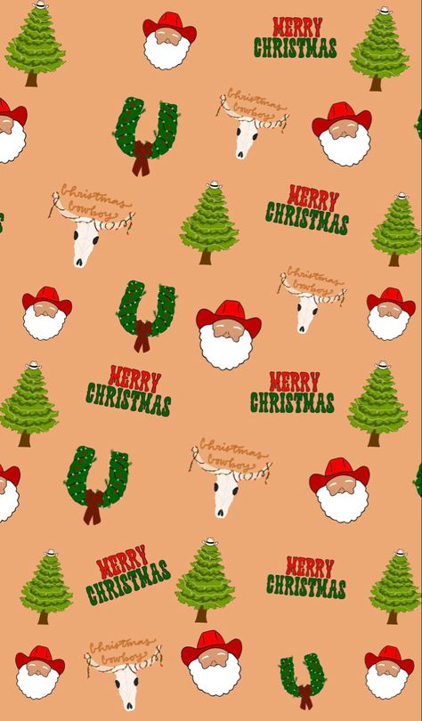 Christmas Cows Wallpaper, Cute Western Christmas Wallpapers, Christmas Country Wallpaper, Western Christmas Wallpaper Iphone, Western Thanksgiving Wallpaper, Christmas Western Wallpaper, Western Christmas Aesthetic, Cowboy Christmas Wallpaper, Western Christmas Background