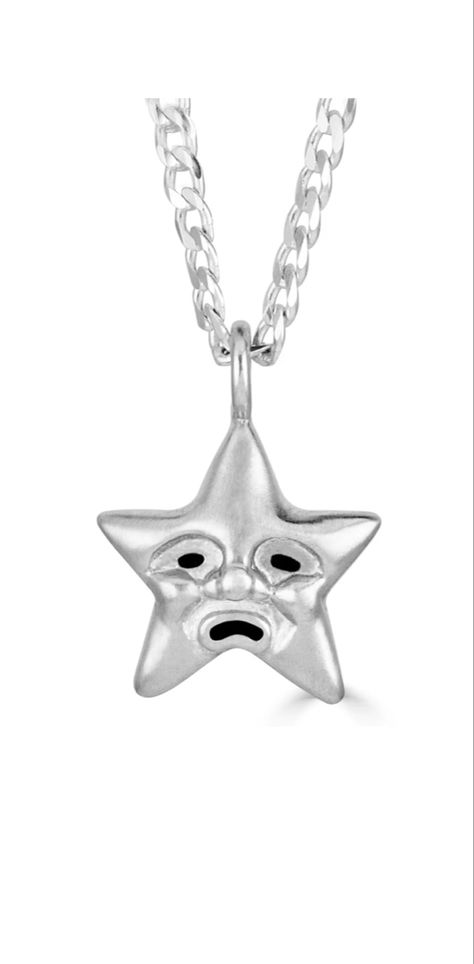 Wolf And Badger, Star Face, Face Necklace, Star Necklace, Badger, Stars