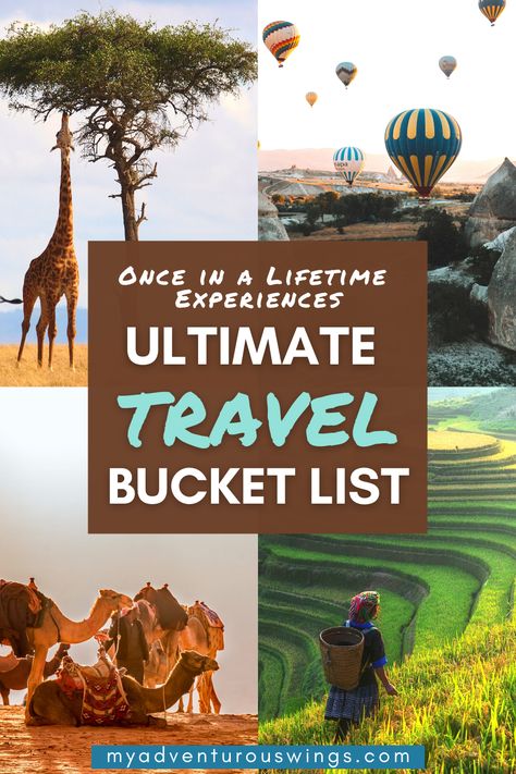 Ultimate travel bucket list. Consider these once in a lifetime experiences and amazing destinations for your next vacation idea or road trip. Ultimate Travel Bucket List, Bucket List Experiences, List Inspiration, Best Bucket List, Usa Destinations, Route 66 Road Trip, Couple Goal, Unique Travel, Lifestyle Motivation