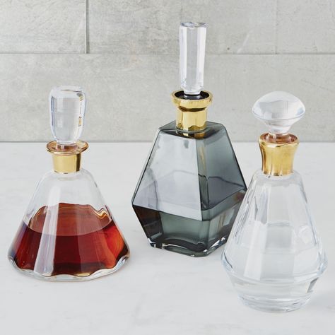 Instyle Decor, Decanter Set, Crystal Decanter, Global Views, Glass Decanter, Decanters, Wine Decanter, Modern Lighting, Crystal Clear