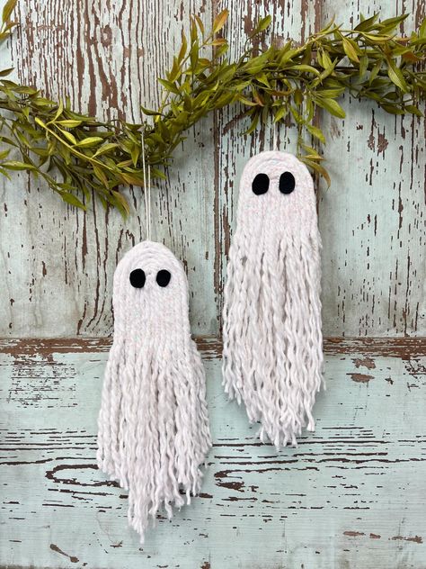 How To Make Ghosts, Halloween Ghost Craft, Witch Store, Witches Tea, Alphabet Crafts Preschool, Pumpkin Cutouts, Ghost Crafts, Crafting Corner, The Shabby Tree