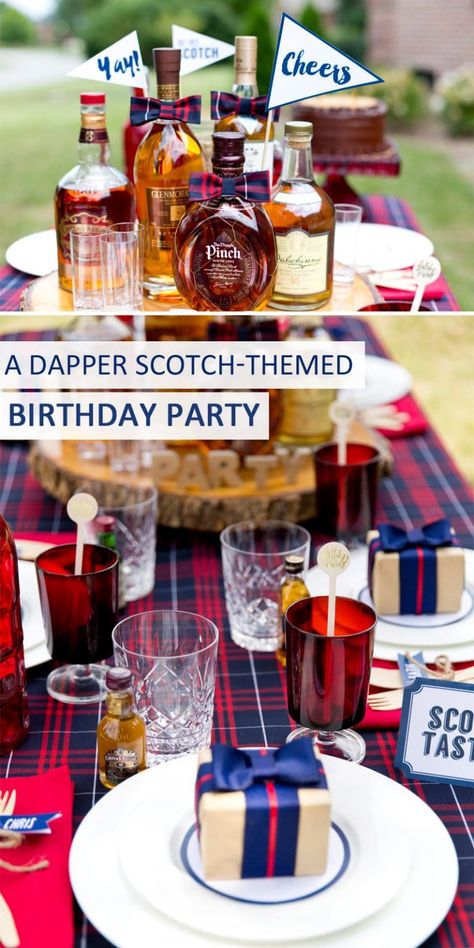 Tartan Themed Party, Gentleman Party Theme, Scotland Party Theme, Scottish Table Decor, Scottish Party Ideas, Scottish Party Decorations, Scottish Birthday Party, Scottish Themed Party, Scotland Party