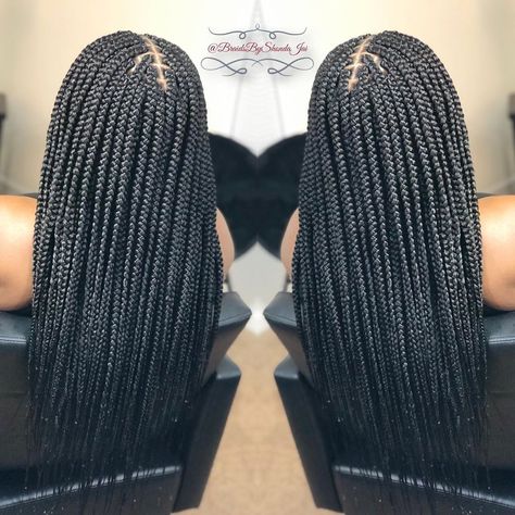 Box Braids Length Mid Back, Small Box Braids Mid Back Length, Full Box Braids Medium, Medium Knotted Box Braids, Medium Individual Braids, Mid Back Box Braids, Full Box Braids, Medium Length Box Braids, Braids Medium Size