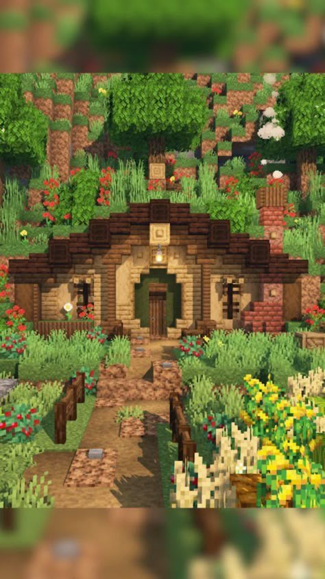 robella_mc on Instagram: 🌾 Tending to the garden, and cozying up in this hobbit hole! Suggestion taken from @benny_boi_da_best! Thank you for submitting a… Minecraft Museum, Minecraft Create, Minecraft Houses Blueprints, Minecraft House Plans, Minecraft Cottage, Cool Minecraft Houses, Minecraft Room, Cute Minecraft Houses, Minecraft Plans