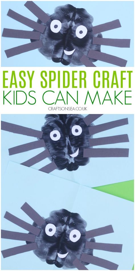 Toddler Spider Craft, Spider Art For Toddlers, Spider Craft For Toddlers, Spider Crafts Kids, Easy Fall Crafts For Toddlers, Preschool Bats, Spider Crafts Preschool, Halloween Projects For Kids, Preschool Halloween Crafts