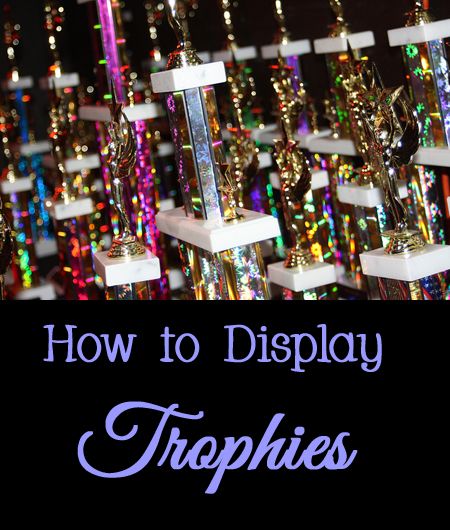 photo courtesy of GollyGForce flickr.com/photos/see-through-the-eye-of-g/7047477465/ Trophy Wall Design, Small Trophy Room Ideas, Trophy Organization Ideas, Trophies Display Ideas, How To Display Trophies, Dance Trophy Display Ideas, Trophy Organization, Bedroom Trophy Display Ideas, Dance Awards Display Ideas