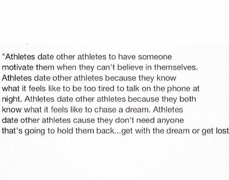 Athletes date other athletes Dating An Athlete, Athletes Quotes, Athlete Quotes, Well Said Quotes, Talking On The Phone, True Quotes, The Live, Breaking News, Entertainment