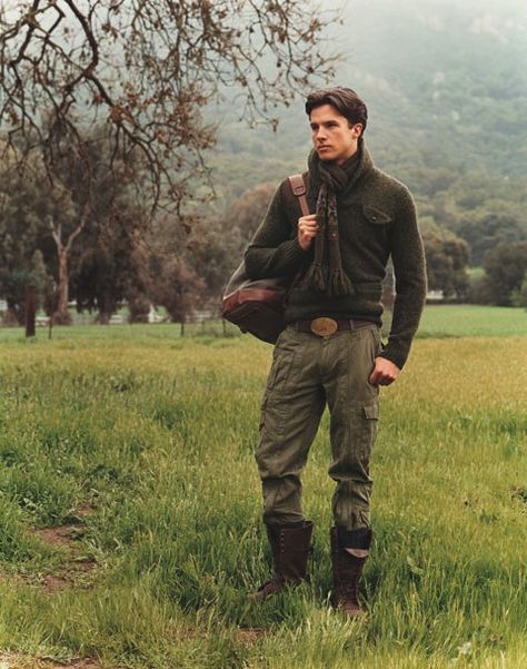 Explorer Aesthetic Outfit Men, Adventurer Aesthetic Outfit Men, Mens Adventure Style, Forest Outfit Men, Adventurer Clothes, Adventure Clothing Men, Forest Warrior, Old Ralph Lauren, Outdoorsmen Style