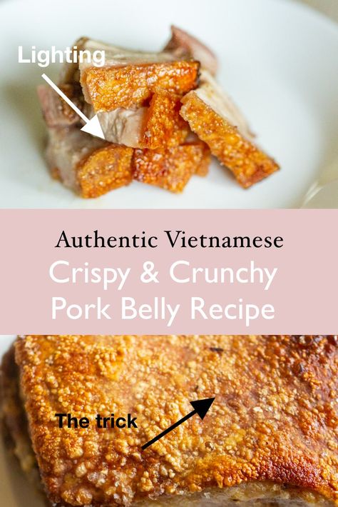 Vietnamese Crispy Pork Belly, Crispy Pork Belly Dipping Sauce, Crunchy Pork Belly, Thai Crispy Pork Belly, Vietnamese Pork Belly Recipes, Porkbelly Asian, Authentic Vietnamese Recipes, Porkbelly Crispy, Vietnamese Pork Belly