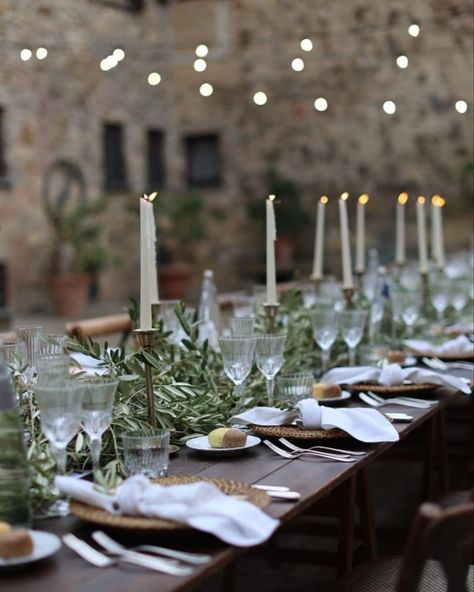 #greenerywedding hashtag on Instagram • Photos and Videos Branches Wedding Decor, Intimate Wedding Dinner, Corfu Wedding, Wedding Table Layouts, Olive Branch Wedding, Greenery Wedding Centerpieces, Greenery Wedding Bouquet, Olive Wedding, Late Summer Weddings