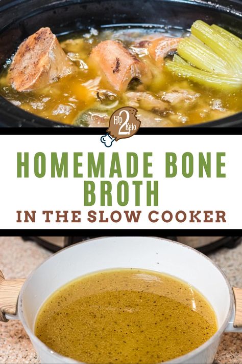 Our homemade bone broth recipe has all the health benefits! Make this bone broth in the slow cooker to enjoy the delicious and nutritious flavors and benefits, including the natural source of collagen. Slow Cooker Bone Broth, Benefits Of Bone Broth, Make Bone Broth, Bone Broth Benefits, Homemade Bone Broth, Kitchen Scraps, Bone Broth Recipe, Beef Bone Broth, Natural Collagen