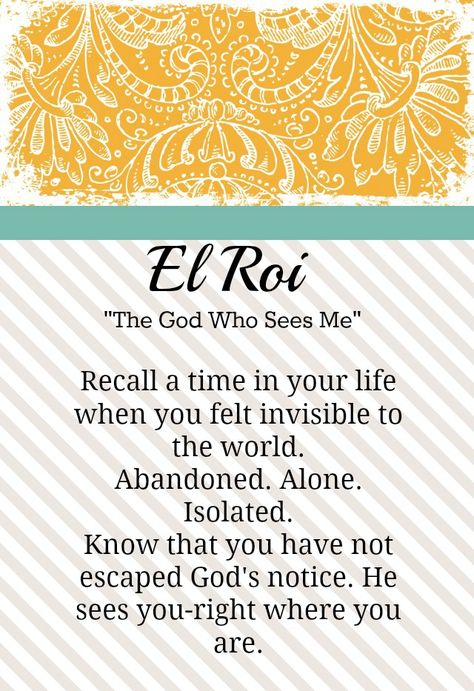 Recall a time in your life when you felt invisible to the world. Abandoned. Alone. Isolated. Know that you have not escaped God's notice. He sees you--right where you are. You Are The God Who Sees Me, God Sees You, God Who Sees, God Glory, Languages To Learn, Learning Hebrew, Learning A Second Language, Phil 3, Native Language