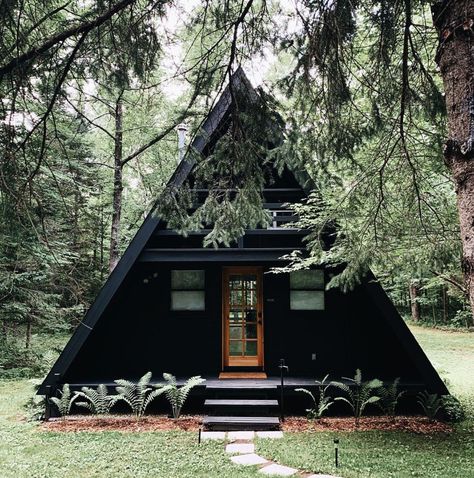 Black A Frame, A Frame Cabins, Frame Cabin, A Frame Cabin, A Frame House, Cabin In The Woods, Cabin Rentals, The Snake, Cozy Cabin