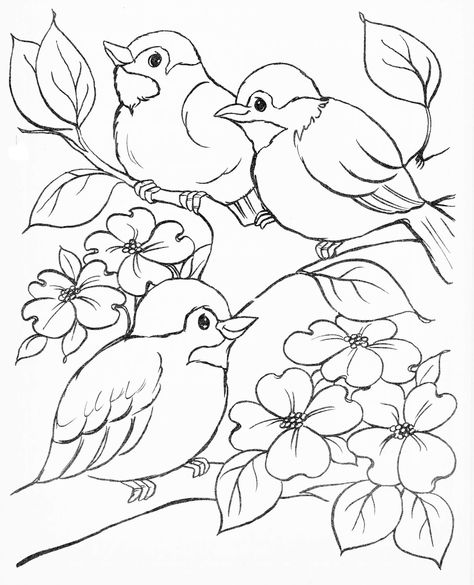 Bird Coloring Pages, Flower Coloring Pages, Art Licensing, Art Drawings For Kids, Bird Drawings, Mandala Drawing, Coloring Book Pages, Coloring Pictures, Free Coloring Pages