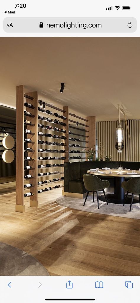 Wine Room Restaurant, Wine Storage Room Divider, Wine Wall Room Divider, Wine Rack Room Divider, Wine Cellar Room Divider, Double Sided Wine Wall, Room Divider Wine Rack, Dining Room Wine Wall, Ocean Basket