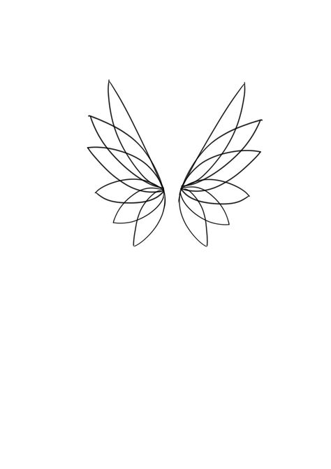 One Line Wings Tattoo, One Line Angel Wings, Angel Wings Line Tattoo, Small But Mighty Tattoo, Wings Fine Line Tattoo, Fine Line Wing Tattoo, Angel Line Tattoo, Wing Tattoo Simple, Minimal Wings Tattoo