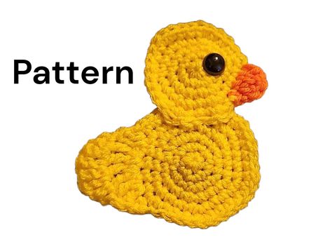 This is the pattern for this crochet Duck appliqué! Duck Applique, Crochet Duck, Applique Pattern, A Duck, Crochet Inspo, Worsted Weight Yarn, Worsted Weight, Pdf Pattern, Marketing And Advertising