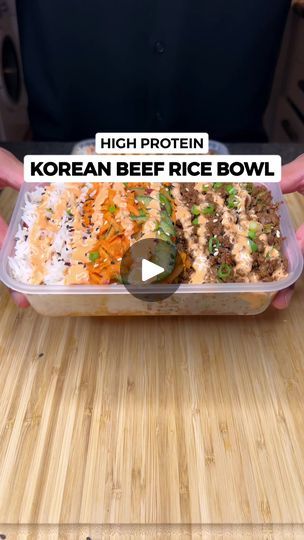 Beef Rice Bowls, Topside Beef, 50g Protein, Sliced Cucumber, Beef Rice, High Protein Meal Prep, Healthy High Protein Meals, Korean Beef, Easy Healthy Meal Prep