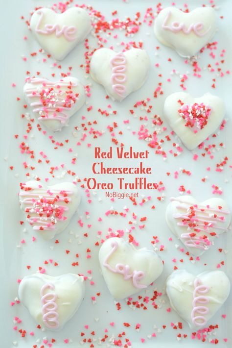 Red Velvet Oreo Cheesecake Truffles Truffles Valentines Day, Heart Truffles, Red Velvet Oreo Cheesecake, Oreo Truffle, Red Velvet Oreo, Cheesecake Truffles, Red Velvet Cheesecake, Valentine Desserts, Oreo Truffles