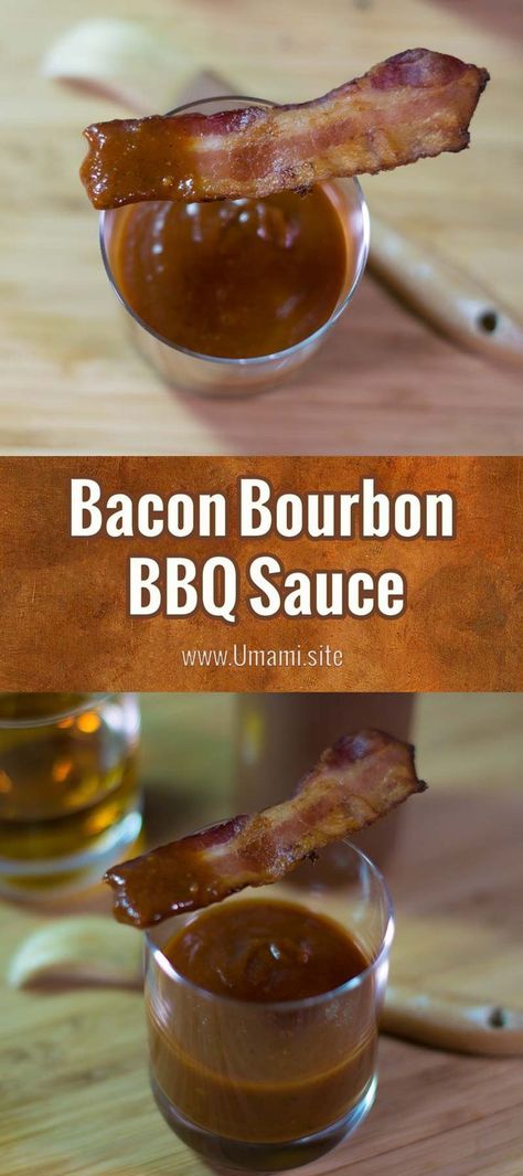 Bourbon Drinks Recipes, Bourbon Drink, Bourbon Bbq Sauce, Bacon Bbq Sauce, Bacon Sauce, Tangy Bbq Sauce, Bbq Bacon, Bbq Sauce Recipe, Bbq Sauce Homemade