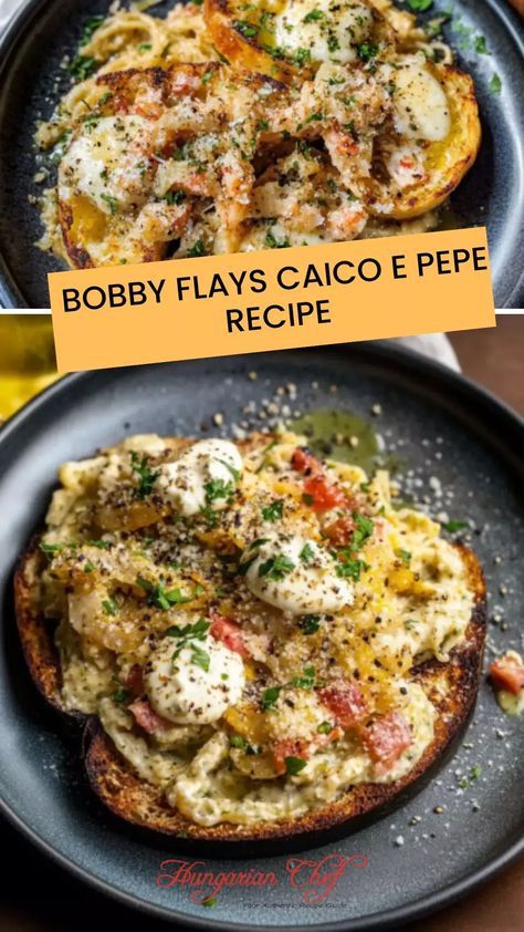 Bobby Flays Caico E Pepe Recipe – Hungarian Chef Dinner Menu Planning, Bobby Flay Recipes, Italian Pasta Dishes, Bobby Flay, Cracked Pepper, Creamy Cheese, Cheese Pasta, Tasty Bites, Pasta Dish