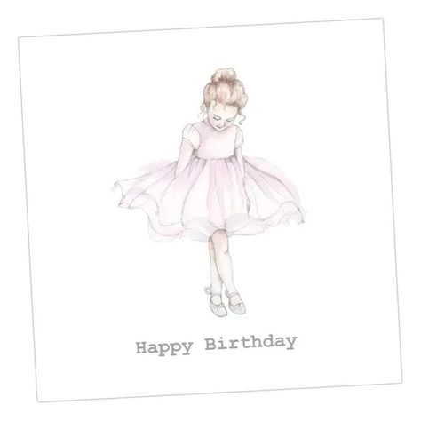 Kids Ballet, Ballet Birthday, Gift Tags Birthday, Greeting Card Birthday, 18th Birthday Cards, Ballet Kids, Granddaughter Birthday, Ballerina Birthday, Girl Birthday Cards