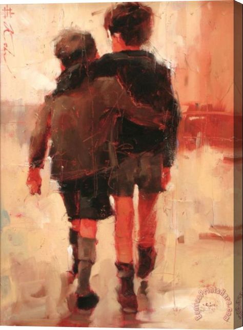 Andre Kohn Friends Art Print for sale - CanvasPrintsHere.com Andre Kohn Painting, Waterhouse Paintings, Andre Kohn, Friend Painting, Monet Paintings, Art Friend, Painting People, 수채화 그림, April 6