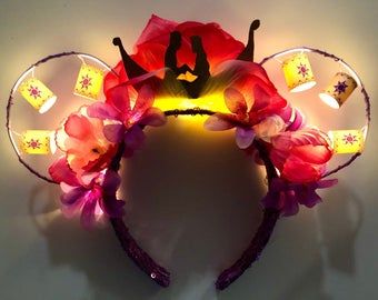 Tangled Lanterns, Tangled Lights, Diy Disney Ears, Disneyland Ears, Disney Ears Headband, Diy Mickey Ears, Disney Mouse Ears, Disney Mickey Ears, Disney Mouse