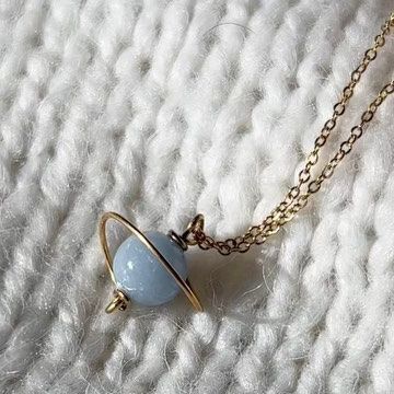 moonlightasy on Instagram: "angelite planet necklace 🪐 #jewelry #handmade #handmadejewelry #handmadewithlove #etsy #gemstones #crystals #planet" Angelite Jewelry, Planet Jewelry, Planet Necklace, Gemstones Crystals, October 8, Jewelry Handmade, Necklace Jewelry, Planets, Handmade Jewelry