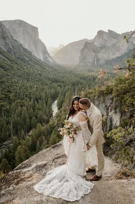 A summer Yosemite National Park wedding featuring mountains, waterfalls and meadows. Photographed by Yosemite wedding photographers and videographers, Authentic Collective. Yosemite Valley Wedding, Maternity Photo Dresses, Unique Maternity Photos, Sunrise Engagement Photos, Yosemite Elopement, Yosemite Wedding, National Park Wedding, Elopement Photos, Lovely Couple