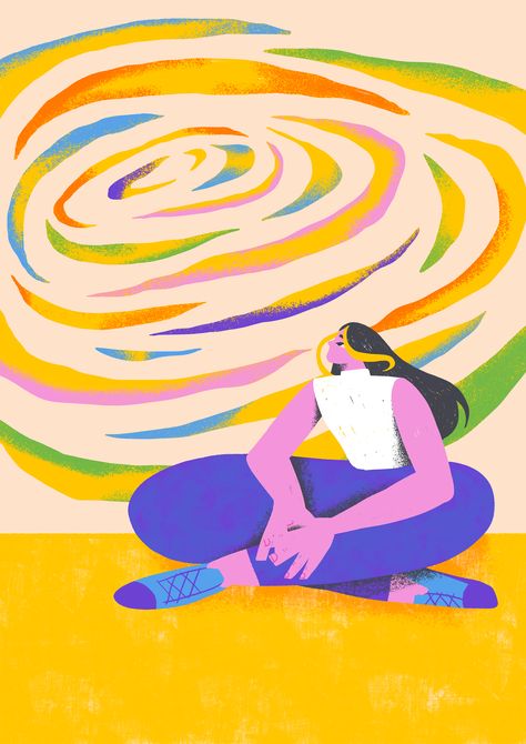 Discovery Illustration, Therapy Illustration, 2022 Illustration, Behance Illustration, Cover Design Inspiration, Yoga Illustration, Portfolio Design Layout, Illustration Ideas, Girls Cartoon Art