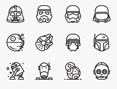 Geeky Flash Tattoo, Star Wars Printables, Star Wars Quotes, Star Wars Models, 8bit Art, Icon Sets, Star Wars Jokes, Star Wars Drawings, Star Wars Tattoo