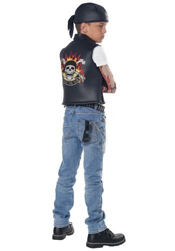 Kid's Cool Kid Biker Vest Costume Biker Gang Costume, Motorcycle Costume, Biker Chick Costume, Biker Halloween Costume, Biker Halloween, Biker Costume, Black Military Boots, Popular Costumes, Zipper Vest