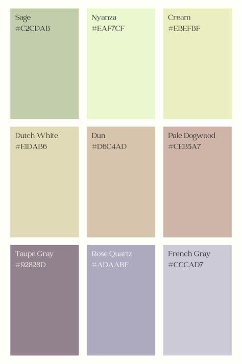 sage & purple color palette by Mrs. Ivory. #ColorPalettes #ColourPalettes #SageColorPalette #PurpleColorPalette #NeutralColorPalette #ColorDesign #GraphicDesign Sage Green And Purple Bathroom, Sage Green Lavender Color Palette, Lilac And Sage Color Palette, Dusty Lavender Color Palette, Muted Purple Color Palette, Lavender Palette, Sage Color Palette, Sage Purple, Lavender Color Palette