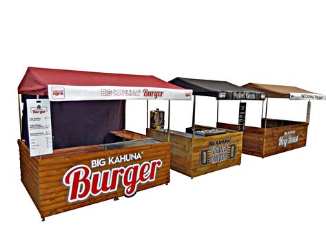 Burger Stall, Food Both Design, Burger Logo, Big Kahuna Burger, Food Stand Design, Street Food Business, Gerobak Dorong, Food Stall Design, Street Food Design