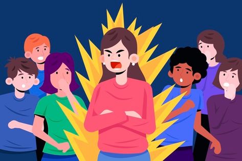 Persona enojada gritando en multitud | Free Vector #Freepik #freevector #personas #colorido #humano #persona Person Yelling, Learn To Read English, Workplace Conflict, Angry Person, Verbal Communication, Korean Study, Illustration Process, Family Conflict, Korean Words Learning