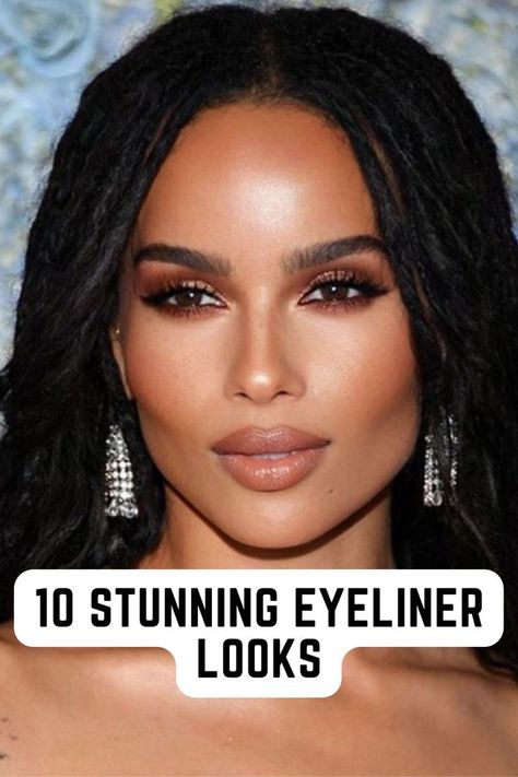 Glam Makeup Look Brown Eyes, Wedding Makeup For Brown Eyes Dark Skin, Brown People Makeup Looks, Blush Tone Makeup, Zoe Kravitz Makeup Looks, Natural Glam Makeup Brown Eyes Prom, Make Up Looks For Black Outfit, Wedding Makeup For Dark Eyes, Bridal Makeup For Brown Eyes Black Women