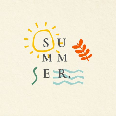 Summer Typography, Summer Logo, Typography Illustration, Summer Quotes, Of Aesthetic, Surf Art, Summer Wallpaper, Holiday Themes, Wall Collage