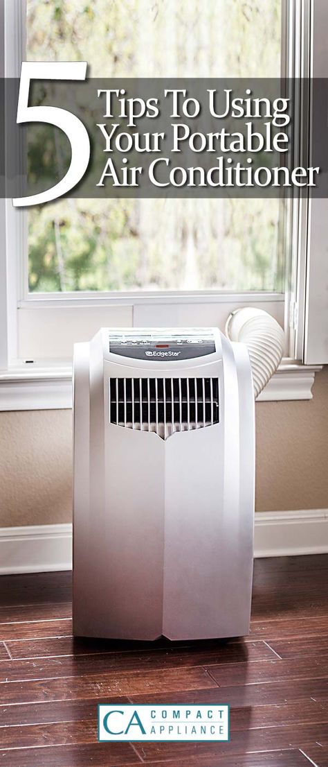 5 Tips for Installing & Using Your Portable Air Conditioner Window Air Conditioner Ideas, Floor Standing Air Conditioner, Floor Air Conditioner, Portable Air Conditioner Window, Standing Air Conditioner, Water Collector, Room Air Conditioner Portable, Indoor Air Conditioner, Air Conditioner Design